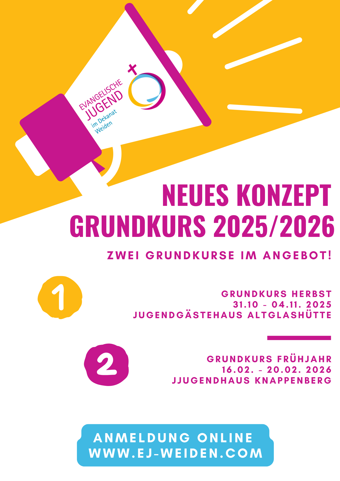 Grundkurs 2025/2026 ONLINE ANMELDUNG